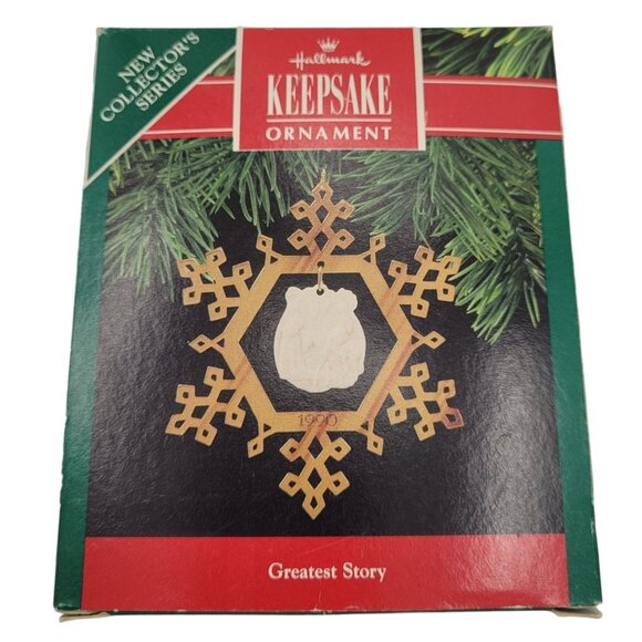 Hallmark Keepsake Ornament First In Greatest Story Series 1990 Vintage In Box - Picture 1 of 7